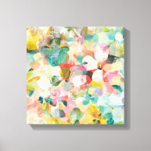 Happy Garden   Soft Pastel Petals Canvas Print