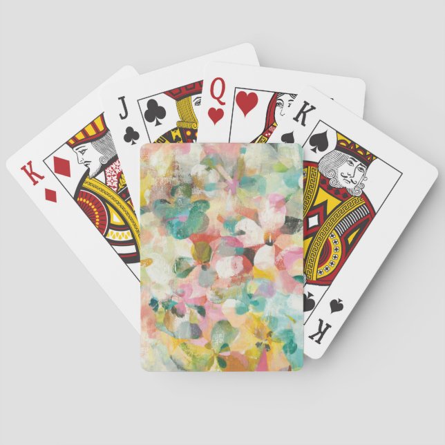 Happy Garden | Soft Pastel Petals Playing Cards (Back)
