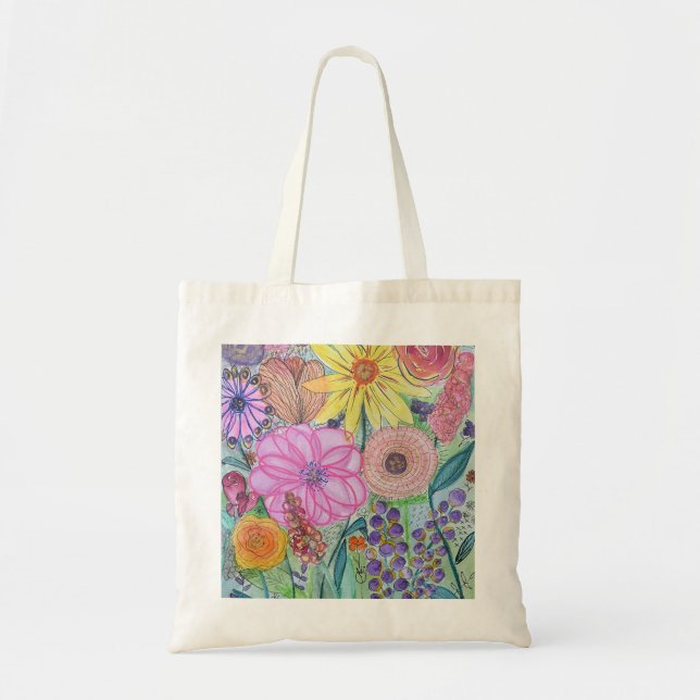 Happy Garden Tote Bag (Front)