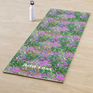 Happy Garden Vibes Floral Abstract Art Yoga Mat