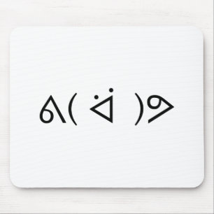 Happy Gary ᕕ( ᐛ )ᕗ Meme Emoticon Emoji Text Art Mouse Mat