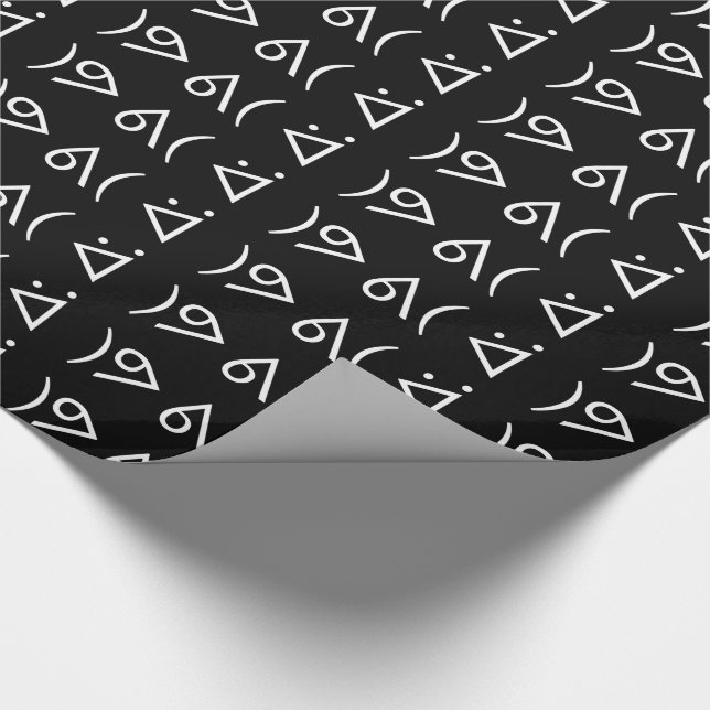 Happy Gary ᕕ( ᐛ )ᕗ Meme Emoticon Emoji Text Art Wrapping Paper (Corner)