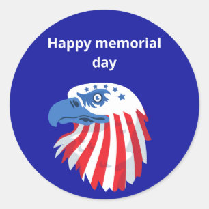 Happy geft stickers for memorial day
