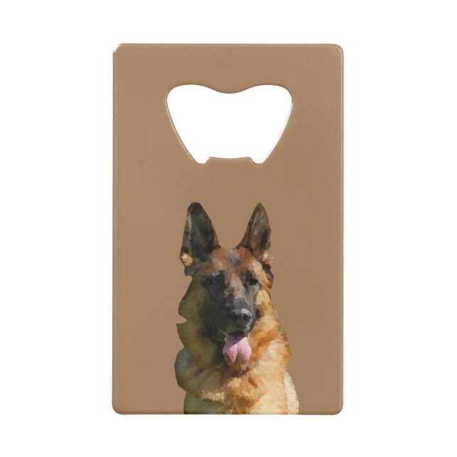 Happy German Shepherd Bottle Opener (Front)