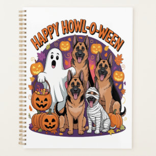 Happy German Shepherd Halloween Planner