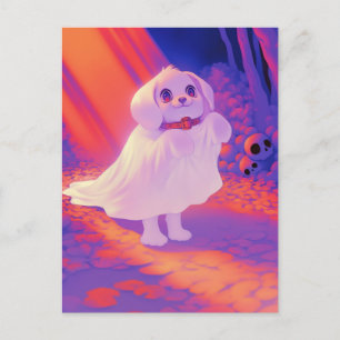 Happy Ghost Dog Postcard