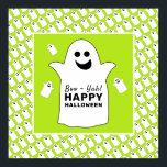 Happy Ghost, Green Halloween Party Poster<br><div class="desc">This Halloween welcome sign is perfect for anyone planning a Halloween celebration. The design features happy ghosts on the front with a tiled ghost pattern and is finished with matching editable wording. This fun design can be personalized to suit your special event and will be the perfect decor for any...</div>