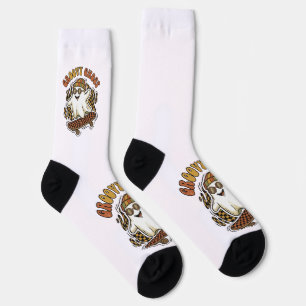 Happy Ghost Halloween Crew Socks