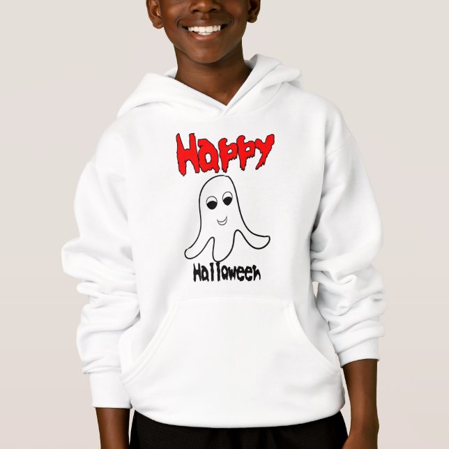 Happy Ghost Halloween Shirt | Cute Spooky Ghost (Front)