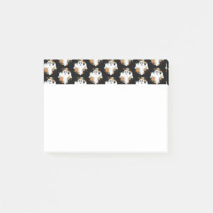 Happy Ghost Retro Hippie Vibe Pattern Post-it Notes
