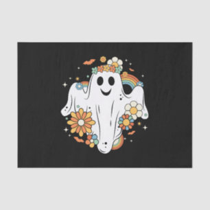 Happy Ghost Retro Hippie Vibe Tissue Paper
