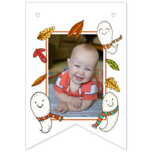 Happy Ghosts Boothday with Photo Birthday Bunting