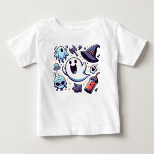 Happy Ghosts & Spooky Fun Halloween Baby T-Shirt