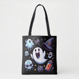 Happy Ghosts & Spooky Fun Halloween Tote Bag
