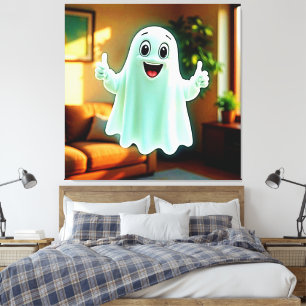 Happy Ghost's Thumbs Up Canvas Print