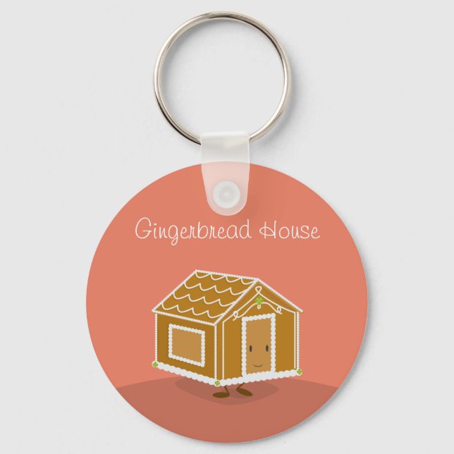 Happy Gingerbread House | Keychain (Front)