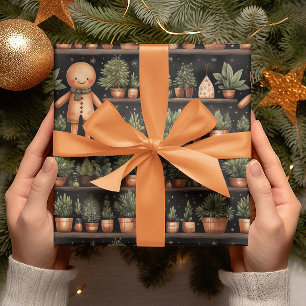 Happy Gingerbread Man Christmas Wrapping Paper