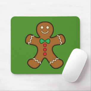 Happy Gingerbread Man Mouse Mat