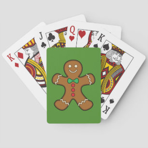 Happy Gingerbread Man Playing Cards