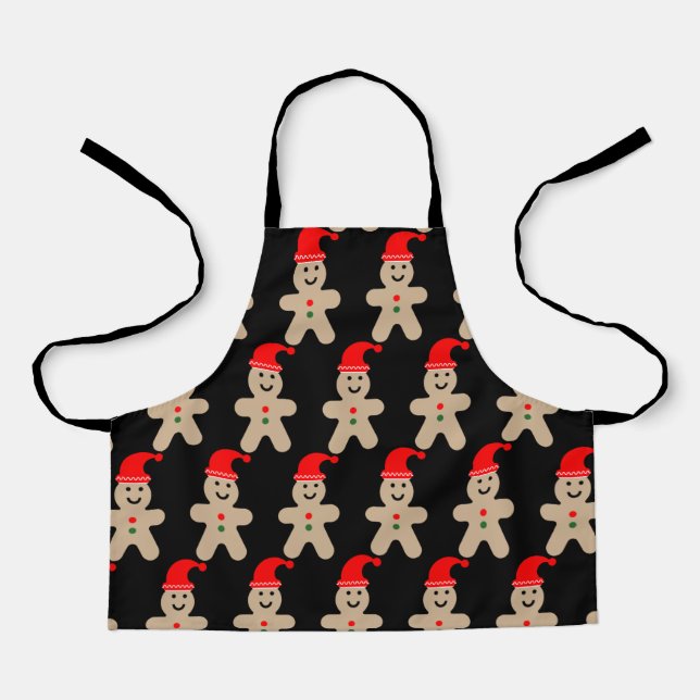 Happy Gingerbread man Winter Apron (Front)