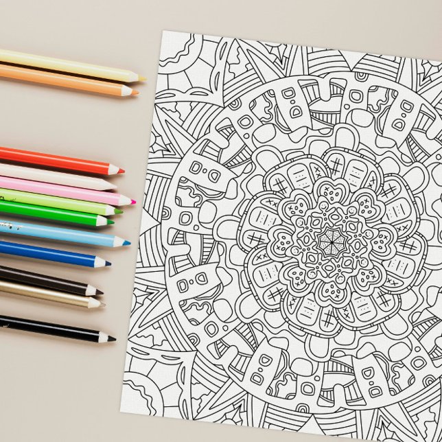 Happy Gingerbreads: Detailed Colouring Page Poster (Creator Uploaded)