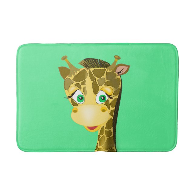 Happy Giraffe Funny Bath Mat (Front)