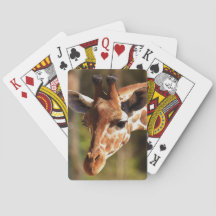 Happy Giraffe Playing Cards