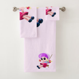 Happy Girl Bath Towel Set