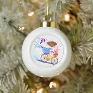 Happy Girl Christmas Ornament