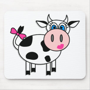 Happy Girl Cow Mouse Mat