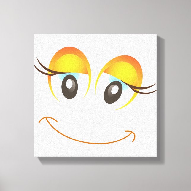 HAPPY GIRL FACE CANVAS PRINT (Front)