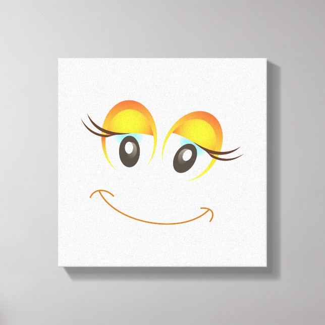 HAPPY GIRL FACE CANVAS PRINT (Front)