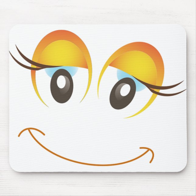 HAPPY GIRL FACE MOUSE MAT (Front)