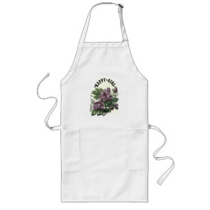 Happy Girl floral design Long Apron