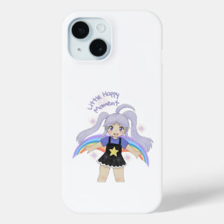 Happy Girl Hand Drawn Illustration – Little Happy  iPhone 15 Case