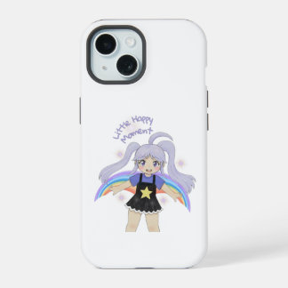 Happy Girl Hand Drawn Illustration – Little Happy  iPhone 15 Case