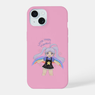 Happy Girl Hand Drawn Illustration – Little Happy iPhone 15 Case