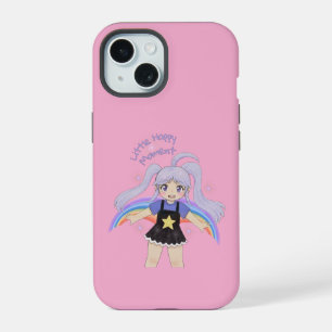 Happy Girl Hand Drawn Illustration – Little Happy iPhone 15 Case