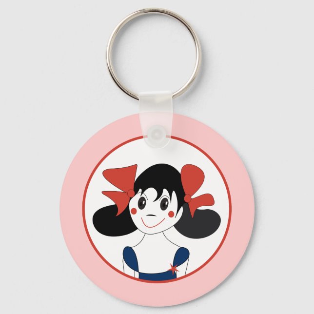 Happy Girl Keychain (Front)