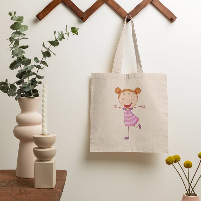 Happy Girl Tote Bag (Creator Uploaded)