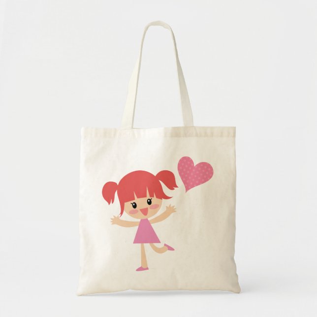 Happy girl tote bag (Front)