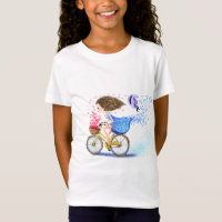 Happy Girl with Bike T-Shirt