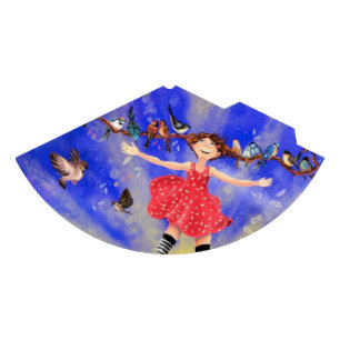 Happy Girl with Birds - Happines Party Hat