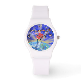 Happy Girl with Birds - Happines Watch
