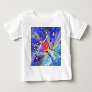 Happy Girl with Birds - Joy - Baby T-Shirt