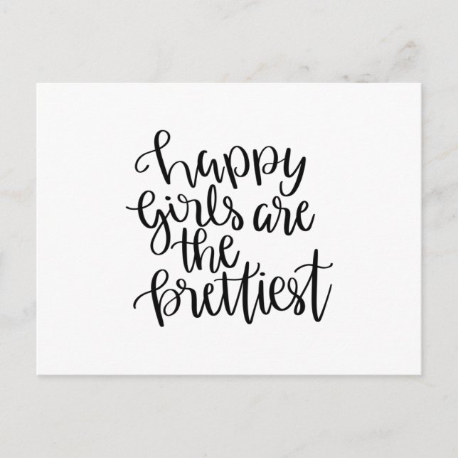 Happy girls are the prettiest postcard (Front)