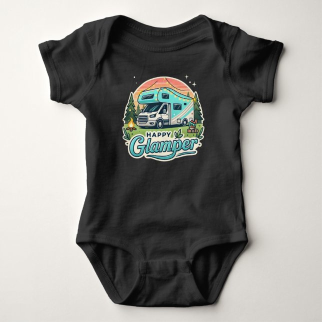 Happy Glamper Adventure Baby Bodysuit (Front)