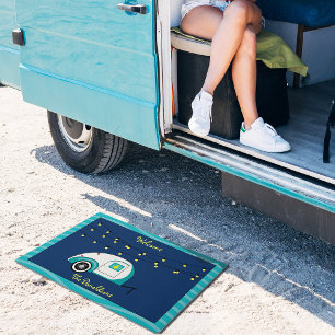 Happy Glamper Aquamarine Vintage Teardrop Trailer Doormat