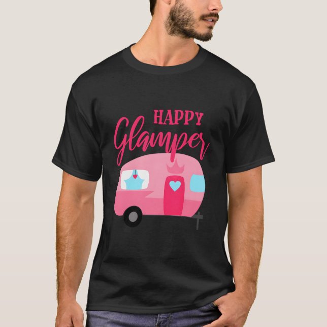 Happy Glamper Camping T-Shirt (Front)