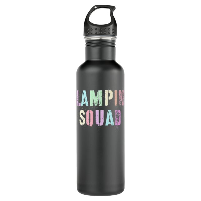 Happy Glamper Girl Glamping Squad Camping Team Gla 710 Ml Water Bottle (Front)
